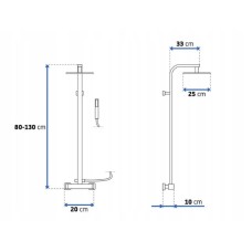 Душевая система 250 мм Rea Milan REA-P0222