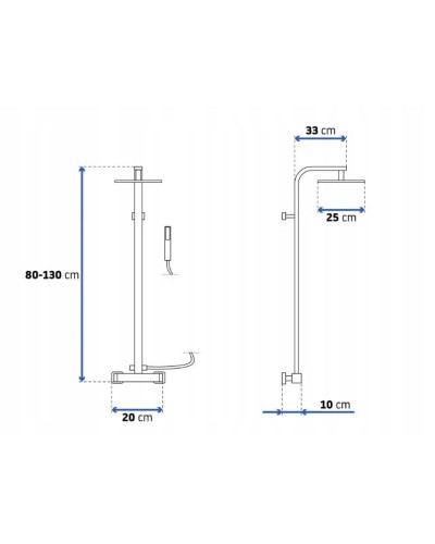 Душевая система 250 мм Rea Milan REA-P0222