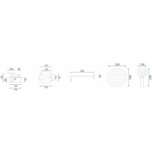 Душевой комплект 250 мм Rea Hyper REA-P2002