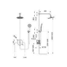 Душевой комплект 255 мм Vincea Desire VSFW-1D1MB