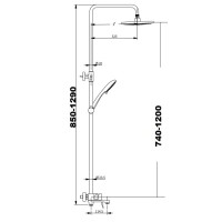Душевая система 220 мм Savol SK-H3401