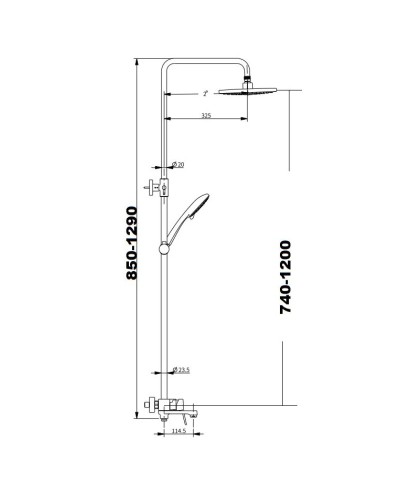 Душевая система 220 мм Savol SK-H3401