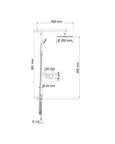 Душевая стойка WasserKRAFT A038