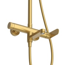 Душевая стойка со смесителем и изливом, душевым шлангом, верхним, ручным душем CEZARES STYLUS-CVD-BORO