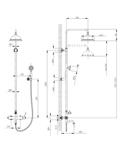 Душевая система Lemark Spark LM6762RG Розовое золото