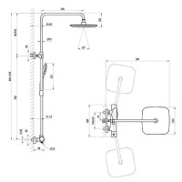 Душевая система Ravak 10° X070103 с термостатом Хром