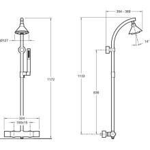 Душевая система Jacob Delafon Moxie E5798-CP с термостатом Хром
