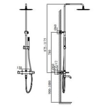 Душевая система 250 мм AltroBagno Unione AltroBagnoUnione030211RaSp