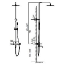 Душевая система 250 мм AltroBagno Unione AltroBagnoUnione030209NeOp