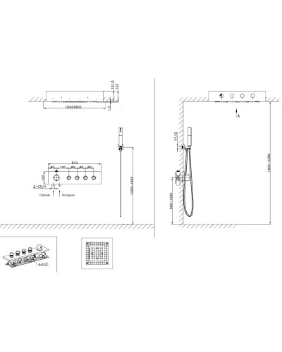 Душевой комплект 600 мм AltroBagno Metropoli AltroBagnoMetropoli040403Cr
