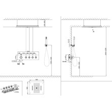Душевой комплект 580x500 мм AltroBagno Metropoli AltroBagnoMetropoli040401NeOp
