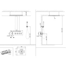 Душевой комплект 580x500 мм AltroBagno Metropoli AltroBagnoMetropoli040401NeOp