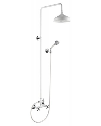 Душевая стойка со смесителем для верхнего и ручного душа CEZARES RETRO-C-CD-BLC