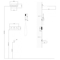 Душевой комплект 300 мм Abber Wasser Kreis AF8150B