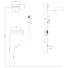 Душевой комплект 300 мм Abber Wasser Kreis AF8150B