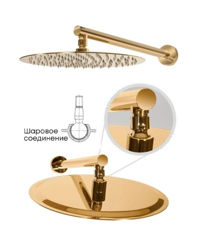 Душевой комплект 300 мм Grocenberg GB5001GO