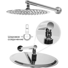 Душевой комплект 300 мм Grocenberg GB5001CR