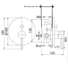 Душевой комплект 300 мм Grocenberg GB5099BG-4