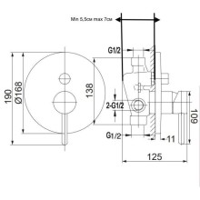 Душевой комплект 300 мм Grocenberg GB5099MG-1