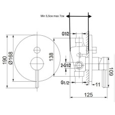Душевой комплект 300 мм Grocenberg GB5099CR-3