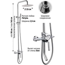Душевая система 250 мм Grocenberg GB7025CR
