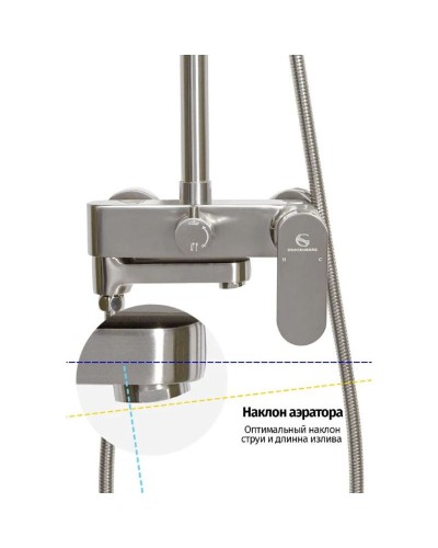 Душевая система 250 мм Grocenberg GB7011NK