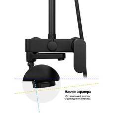 Душевая система 250 мм Grocenberg GB7011BL