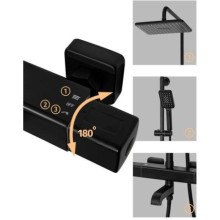 Душевая система 310х210 мм Grocenberg GB7005BL