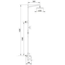 Душевая система 230 мм Rose R0236E