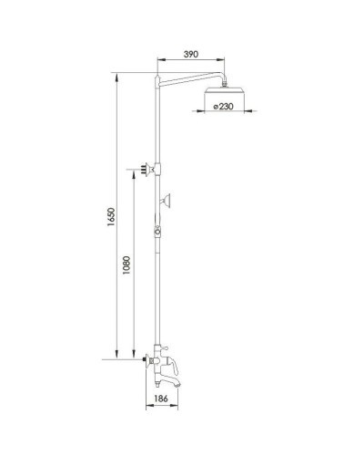Душевая система 230 мм Rose R0236E