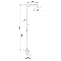 Душевая система 230 мм Rose R0236Q