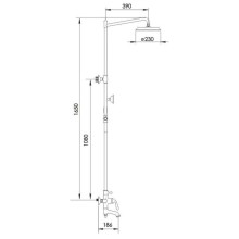 Душевая система 230 мм Rose R0236Q
