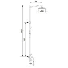 Душевая система 230 мм Rose R0236Q