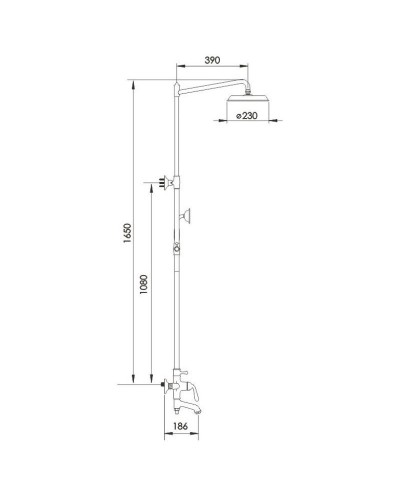 Душевая система 230 мм Rose R0236Q
