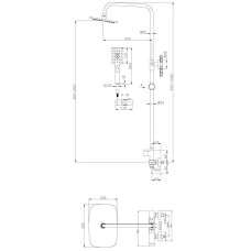 Душевая система 300х200 мм BelBagno Acqua ACQUA-DOCM-CRM