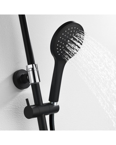 Душевая система WasserKRAFT Elbe A17401 Черная матовая