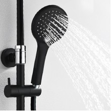 Душевая система WasserKRAFT Elbe A17401 Черная матовая