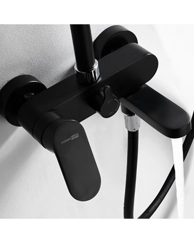 Душевая система WasserKRAFT Elbe A17401 Черная матовая