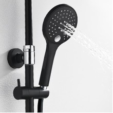 Душевая система WasserKRAFT Elbe A17401 Черная матовая