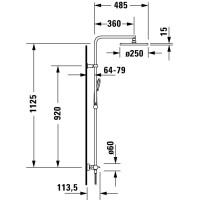 Душевая система 250 мм Duravit B.2 B24280008010
