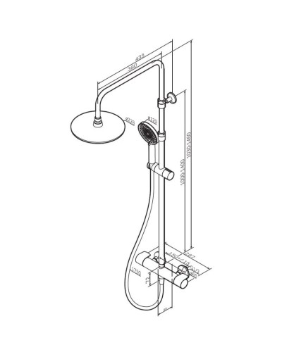 Душевая система 228 мм Am.Pm X-Joy F0785A400