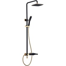 Душевая система Lemark Swan LM5462BG Черная Золото