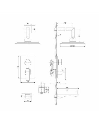 Душевая система Lemark Contest LM5822CW Хром Белая