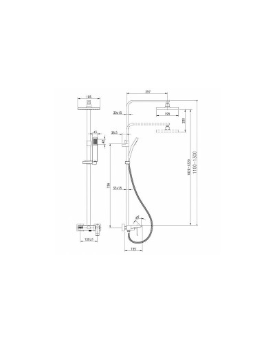 Душевая система Lemark Contest LM5862CW Хром Белая