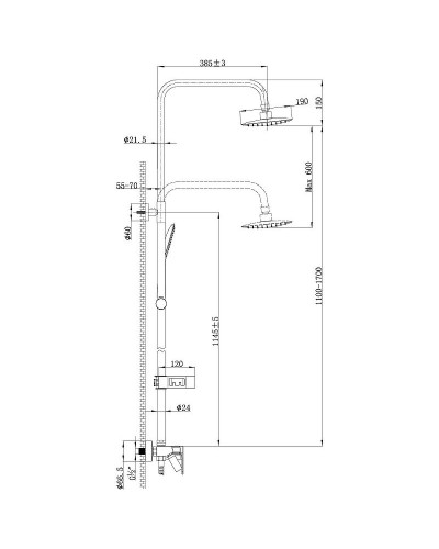 Душевая система Lemark Tropic LM7002C Хром