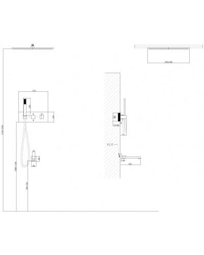 Душевой комплект 500 мм Abber Daheim AF8254