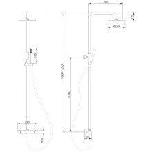 Душевая система 250 мм Abber Wasser Kreis AF8160RG