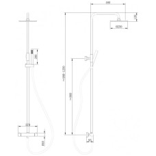 Душевая система 250 мм Abber Wasser Kreis AF8160RG