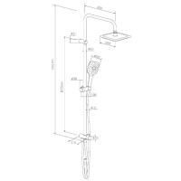 Душевая стойка 220 мм Damixa Eclipse 931000000