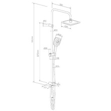 Душевая стойка 220 мм Damixa Eclipse 931000300
